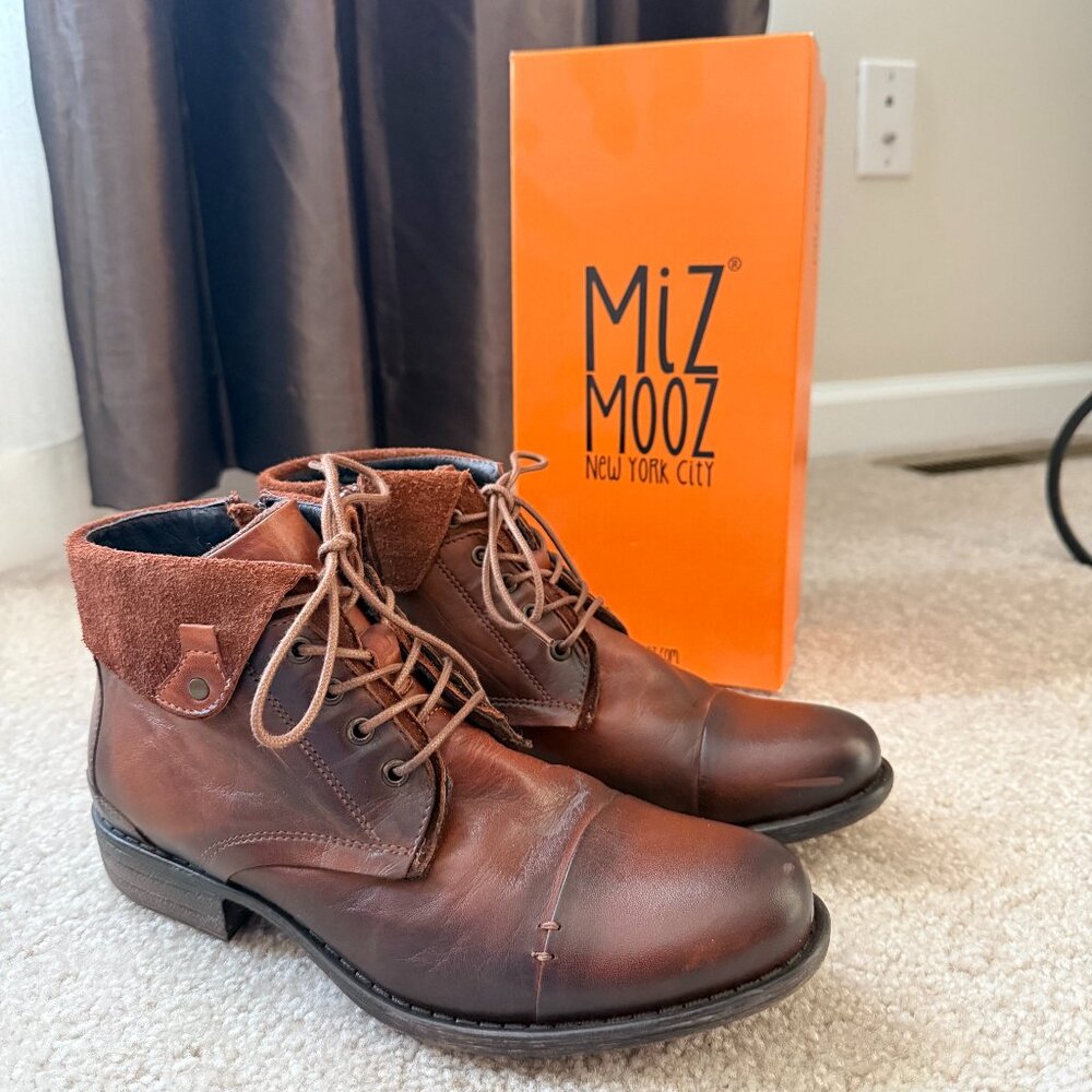 Miz Mooz Luka Leather Lace-Up Ankle Boots